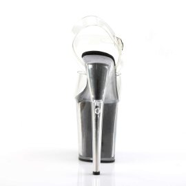 Pleaser FLAMINGO-808G Clear/Black Glitter EU-42 / US-12