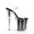 Pleaser FLAMINGO-808G Clear/Black Glitter EU-42 / US-12