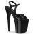 Pleaser FLAMINGO-809GP Platform Sandalettes Patent Glitter Black EU-43 / US-13