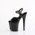 Pleaser FLAMINGO-809GP Platform Sandalettes Patent Glitter Black EU-43 / US-13
