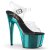 Pleaser ADORE-708 Clear/Turquoise  Chrome B-Stock