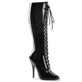 Pleaser SEDUCE-2020 Knee-High Boots Patent Black EU-37 / US-7
