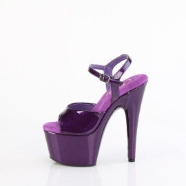 Pleaser ADORE-709GP Platform Sandalettes Patent Glitter Dark Purple EU-42 / US-12