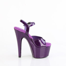 Pleaser ADORE-709GP Platform Sandalettes Patent Glitter Dark Purple EU-42 / US-12