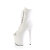 Pleaser FLAMINGO-1021 Platform Ankle Boots Faux Leather White EU-37 / US-7