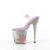 Pleaser FLAMINGO-808NEB Platform Sandalettes Clear Metallic Purple EU-37 / US-7