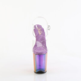 Pleaser FLAMINGO-808RMT Platform Sandalettes Clear Smoke Multicolored EU-37 / US-7