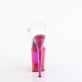 Pleaser FLAMINGO-808RMT Platform Sandalettes Clear Smoke Multicolored EU-37 / US-7
