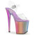 Pleaser FLAMINGO-808RMT Platform Sandalettes Clear Smoke Multicolored EU-37 / US-7