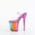 Pleaser FLAMINGO-808RMT Platform Sandalettes Clear Smoke Multicolored EU-37 / US-7