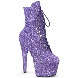 Pleaser ADORE-1020GWR Platform Ankle Boots Glitter Purple EU-39 / US-9