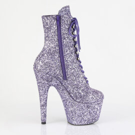 Pleaser ADORE-1020GWR Platform Ankle Boots Glitter Purple EU-39 / US-9