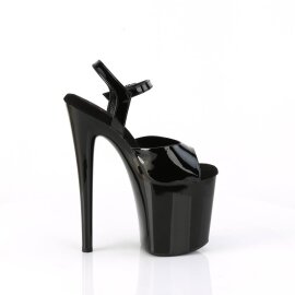 Pleaser NAUGHTY-809 Plateau Sandalettes Patent Black EU-41 / US-11