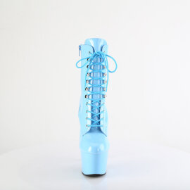 Pleaser ADORE-1020 Platform Ankle Boots Patent Blue EU-40...