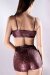 Polerina Bike Shorts Maroon Sequin
