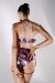 Polerina Shorts Bikini Wine/Silver Velvet XS