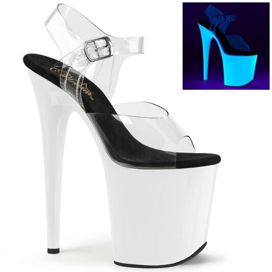 Pleaser FLAMINGO-808UV Clear/Neon White EU-36 / US-6