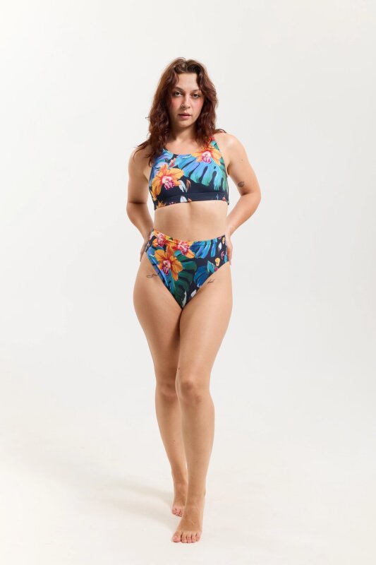 Pole Addict Shorts High Leg Exotic Flowers