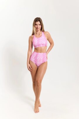 Pole Addict Shorts High Waist Pink Snake
