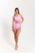 Pole Addict Top Open Back Pink Snake XS
