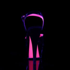 Pleaser KISS-209TT Black Patent/Black-Neon Hot Pink EU-36 / US-6