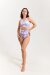 Pole Addict Top Open Back Pink Peonies M