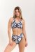 Pole Addict Top Open Back Black White Snake M