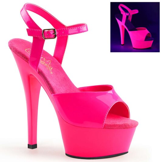 Pleaser KISS-209UV Neon Hot Pink/Hot Pink EU-35 / US-5
