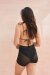 Lunalae Shorts High Waist Gianna Mesh Black