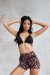 Lunalae Shorts High Waist Gianna Mesh Leopard L