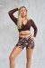 Lunalae Shorts High Waist Gianna Mesh Zebra