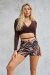 Lunalae Shorts High Waist Gianna Mesh Zebra M