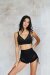 Lunalae Top Sienna Mesh Cut Out Bra Black