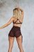Lunalae Top Sienna Mesh Cut Out Bra Chocolate