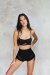 Lunalae Shorts Sienna Mesh Drawstring Black S