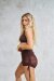 Lunalae Shorts Sienna Mesh Drawstring Chocolate S