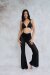 Lunalae Pants Sienna Mesh Flare Black