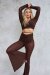 Lunalae Pants Sienna Mesh Flare Chocolate L