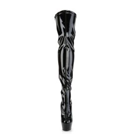 Pleaser KISS-3000 Black Stretch Patent/Black EU-40 / US-10
