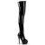 Pleaser KISS-3000 Black Stretch Patent/Black EU-40 / US-10
