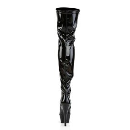 Pleaser KISS-3000 Black Stretch Patent/Black EU-38 / US-8