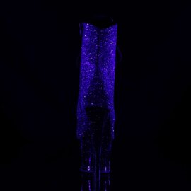 Pleaser MOON-1020MER Purple-Black Ombre Glitter/Black EU-35 / US-5