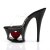 Pleaser MOON-701HRS Clear/Black-Red EU-35 / US-5