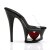 Pleaser MOON-701HRS Clear/Black-Red EU-35 / US-5