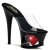 Pleaser MOON-701HRS Clear/Black-Red EU-37 / US-7