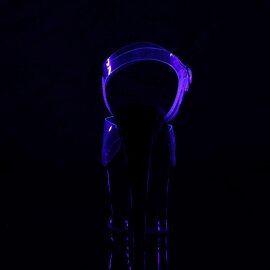 Pleaser MOON-708FLM Clear/Black-Ombre EU-35 / US-5