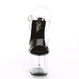 Pleaser RADIANT-708 Clear-Black/Clear EU-38 / US-8