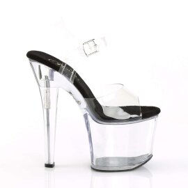 Pleaser RADIANT-708 Clear-Black/Clear EU-38 / US-8
