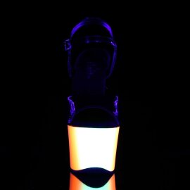Pleaser RAINBOW-309UV Black Patent/Neon Multi EU-37 / US-7