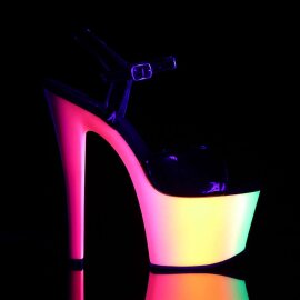 Pleaser RAINBOW-309UV Black Patent/Neon Multi EU-37 / US-7